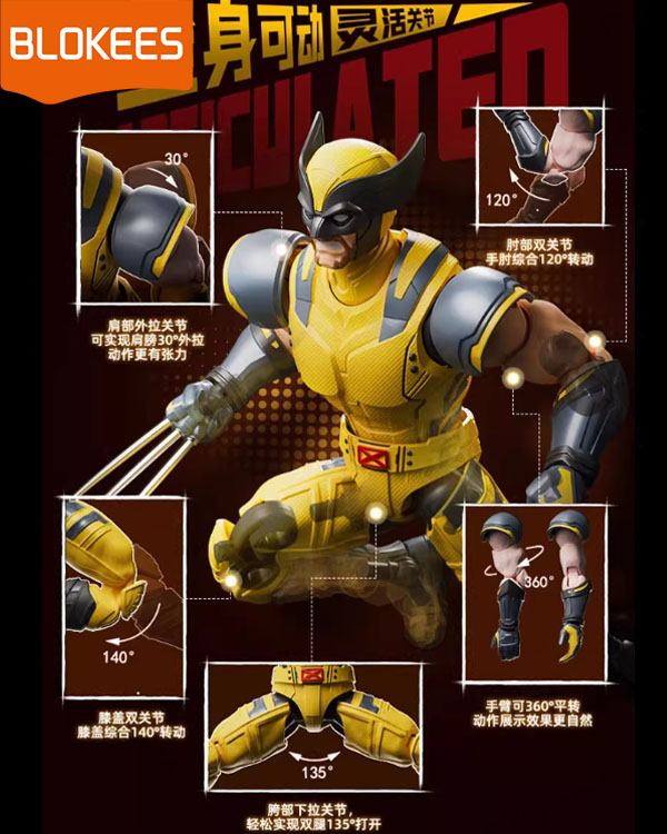 Blokees Marvel Deadpool and Wolverine Champion Class Wolverine Model Kit